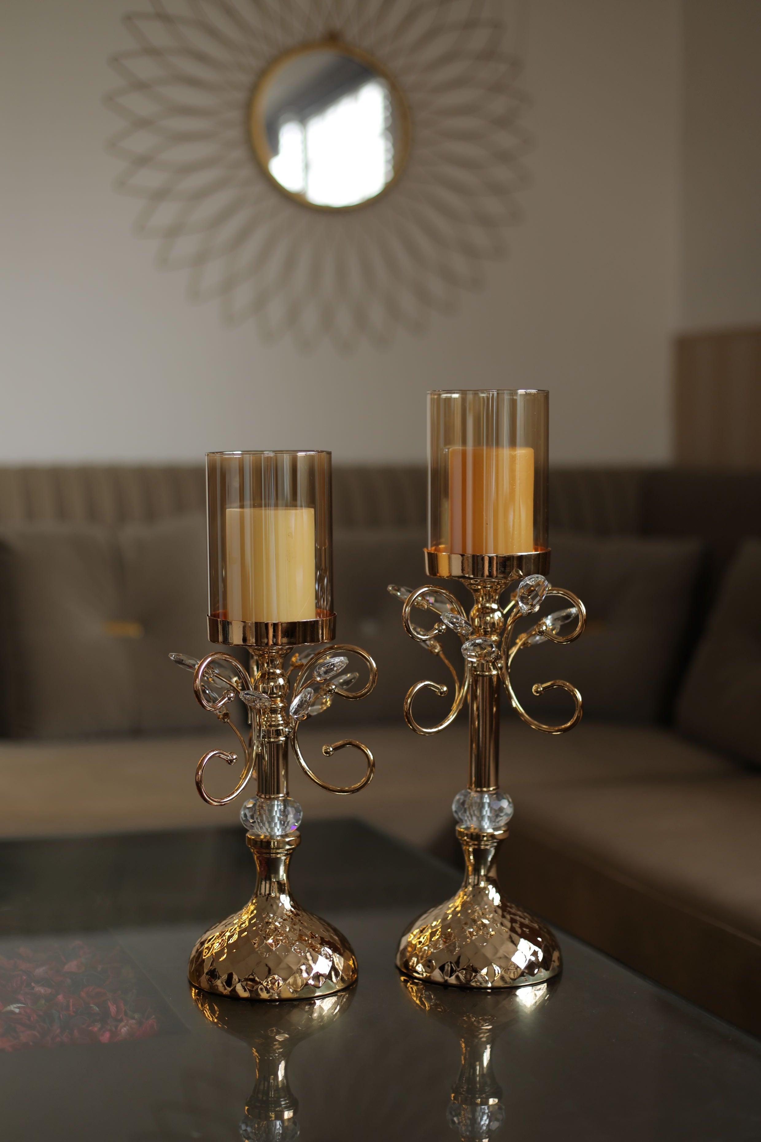 Light Crystal Design Candle Stand