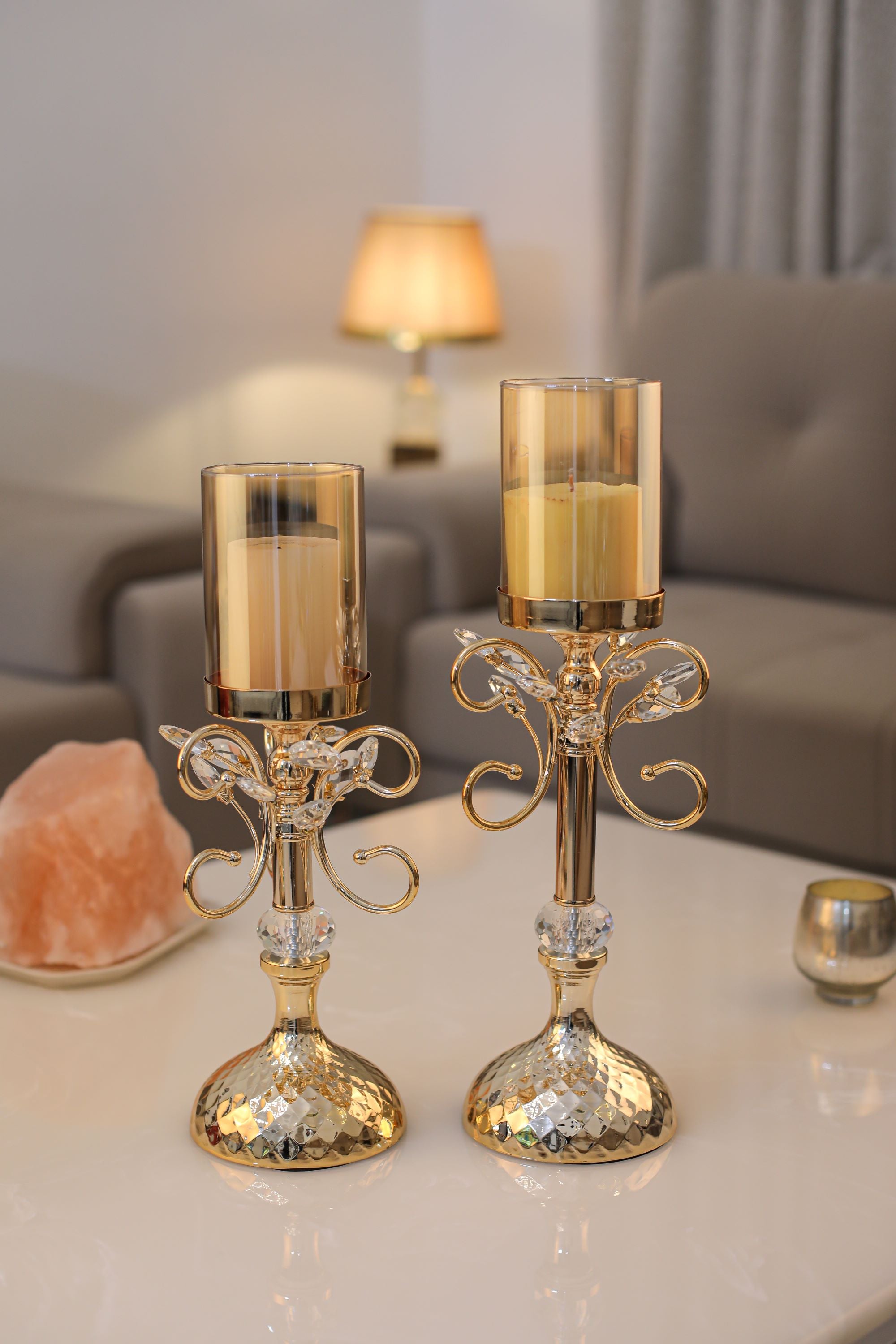 Light Crystal Design Candle Stand