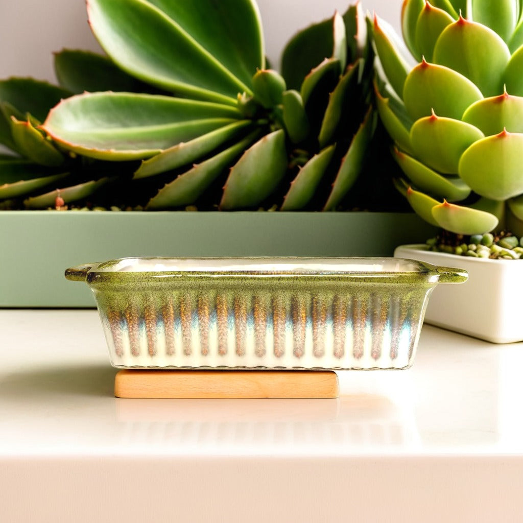 Set of 2 Rectangular ceramic Dish