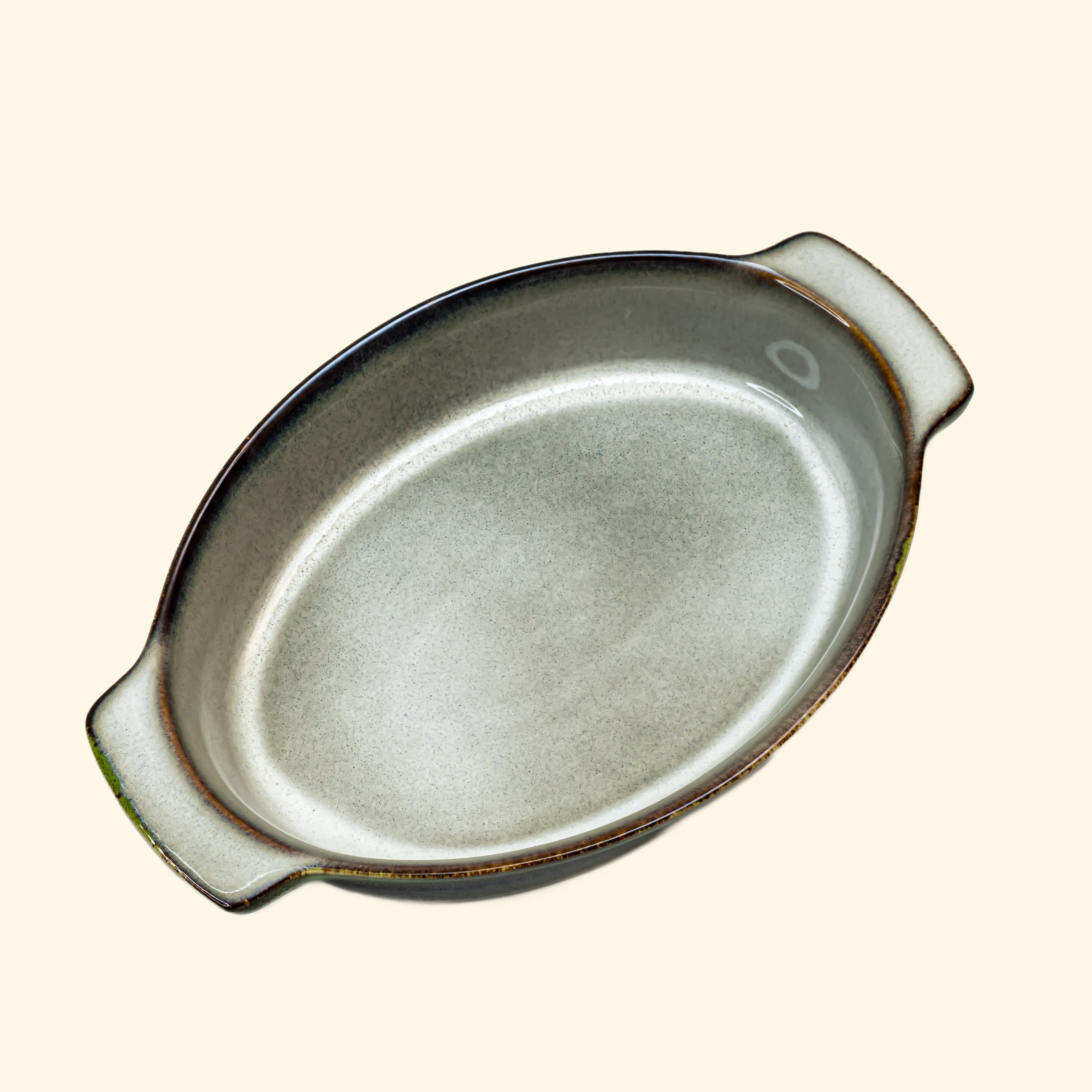 SET OF 2 CERAMIC OVAL DISH