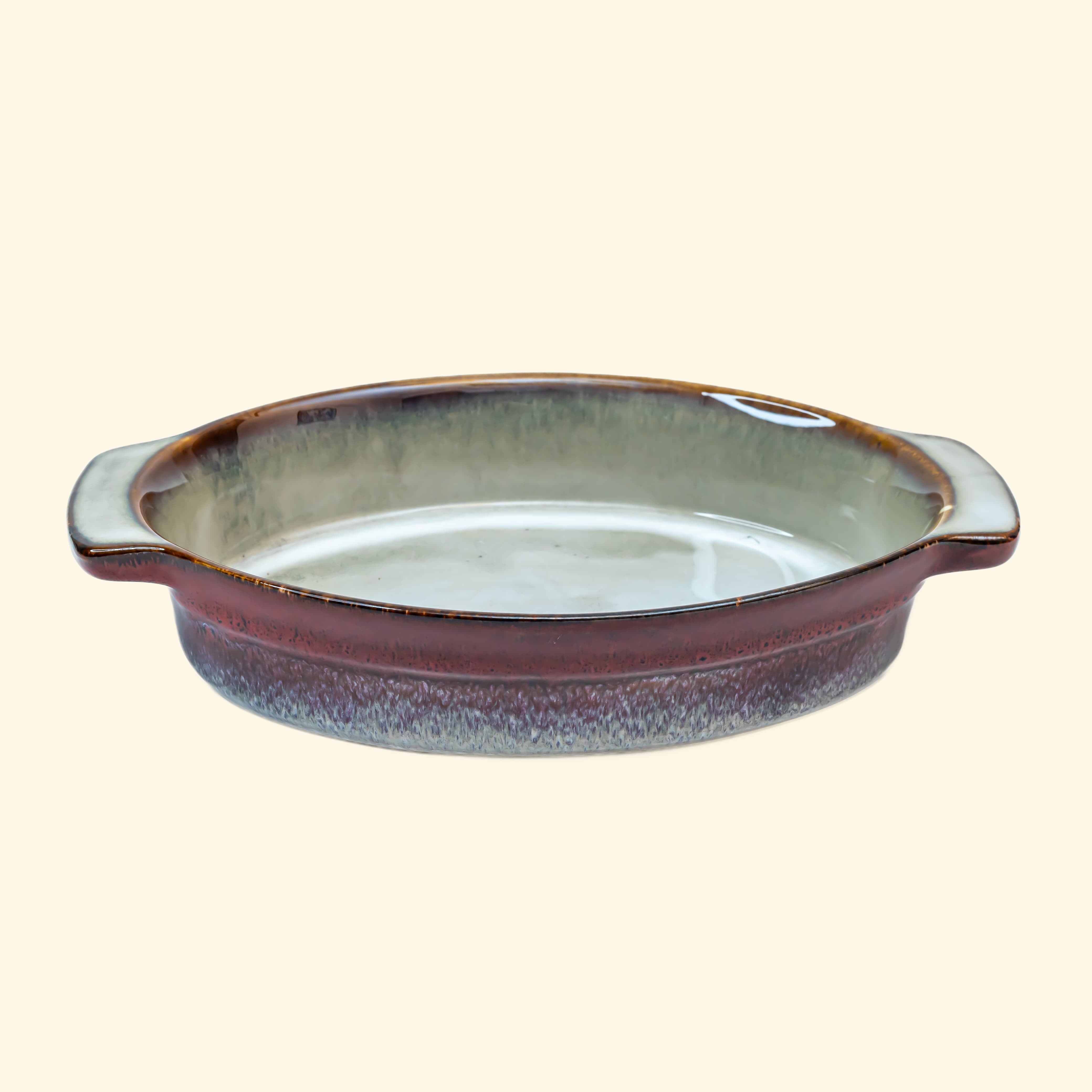 SET OF 2 CERAMIC OVAL DISH