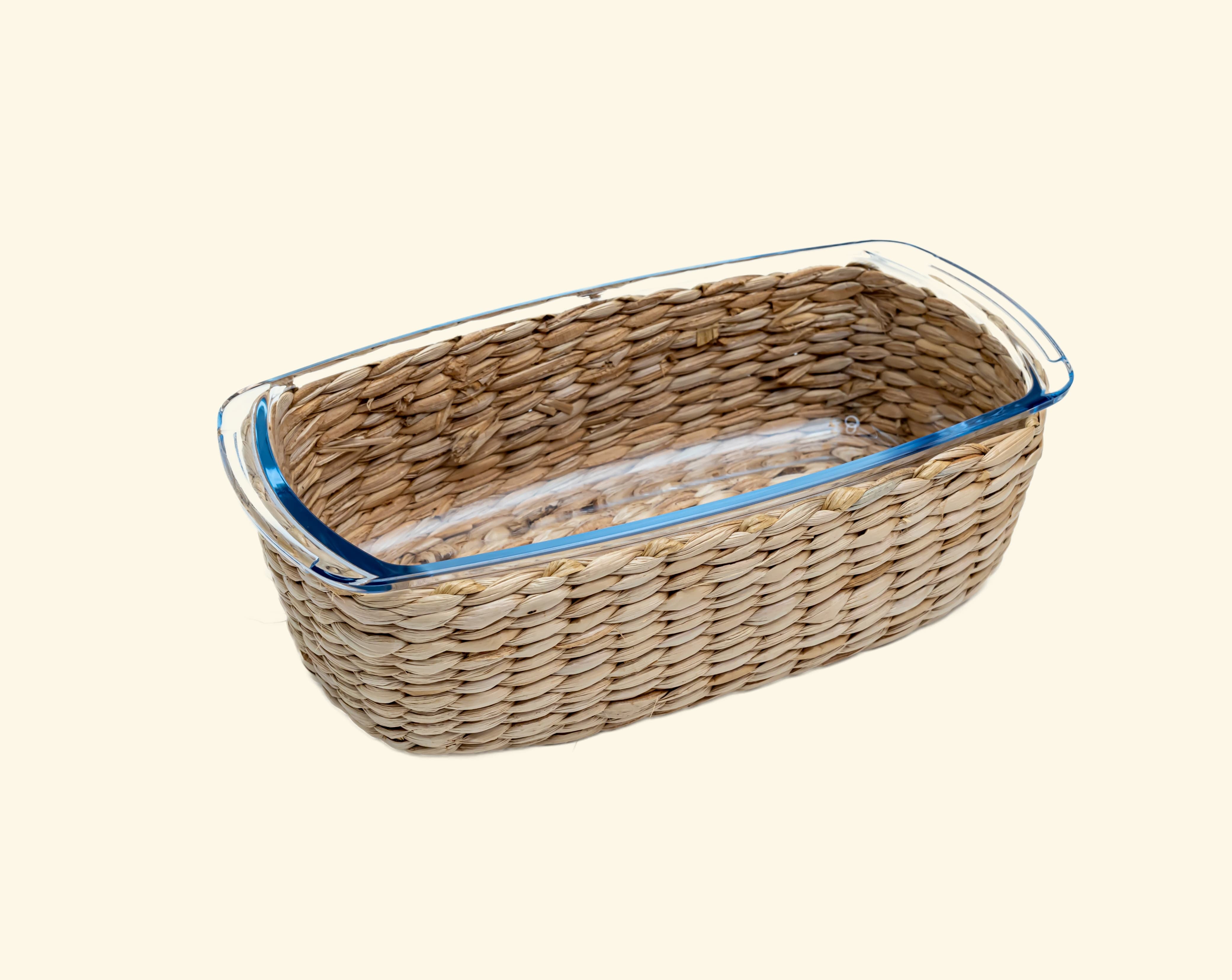 Glass Baking dish with cane cover
