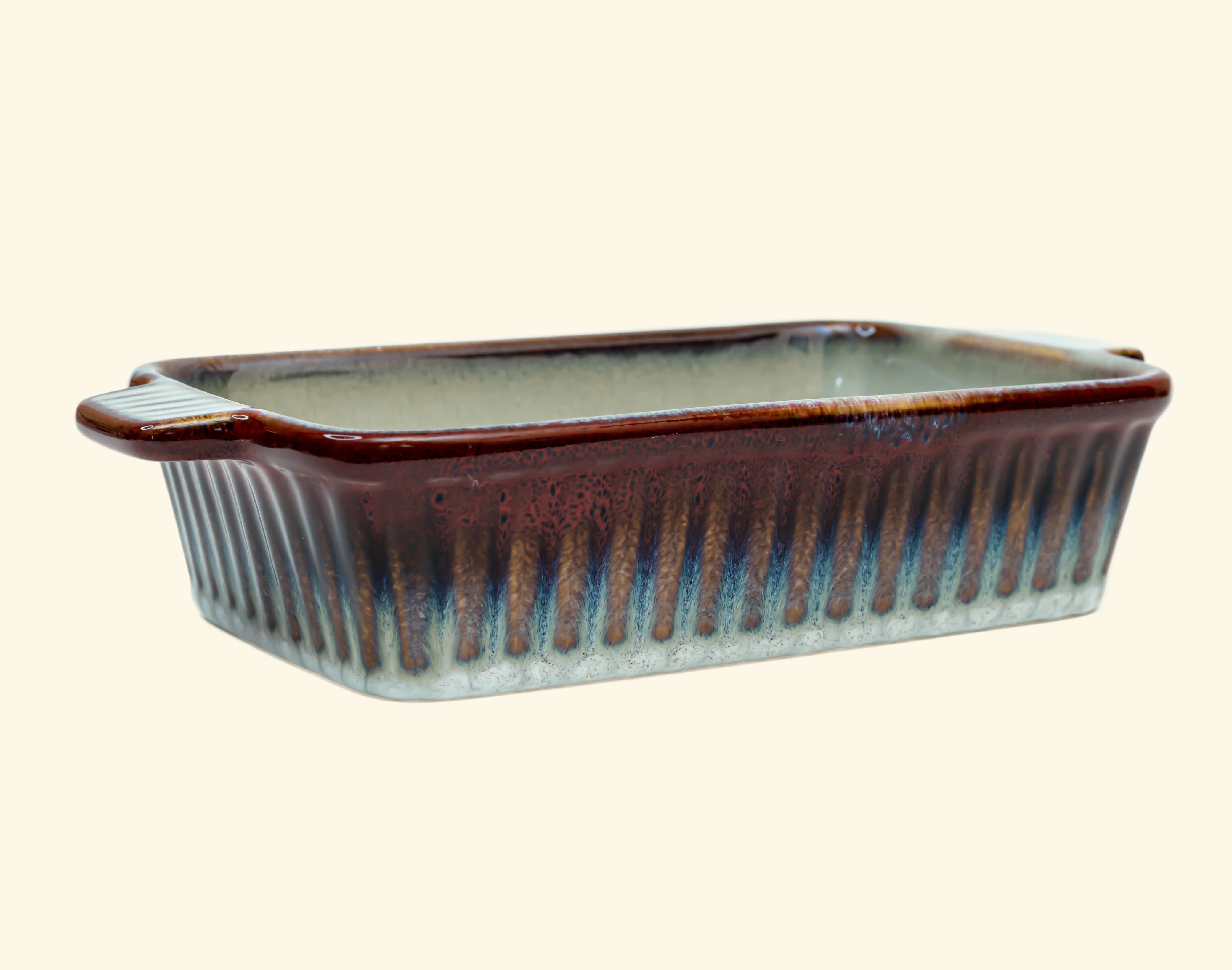 Set of 2 Rectangular ceramic Dish