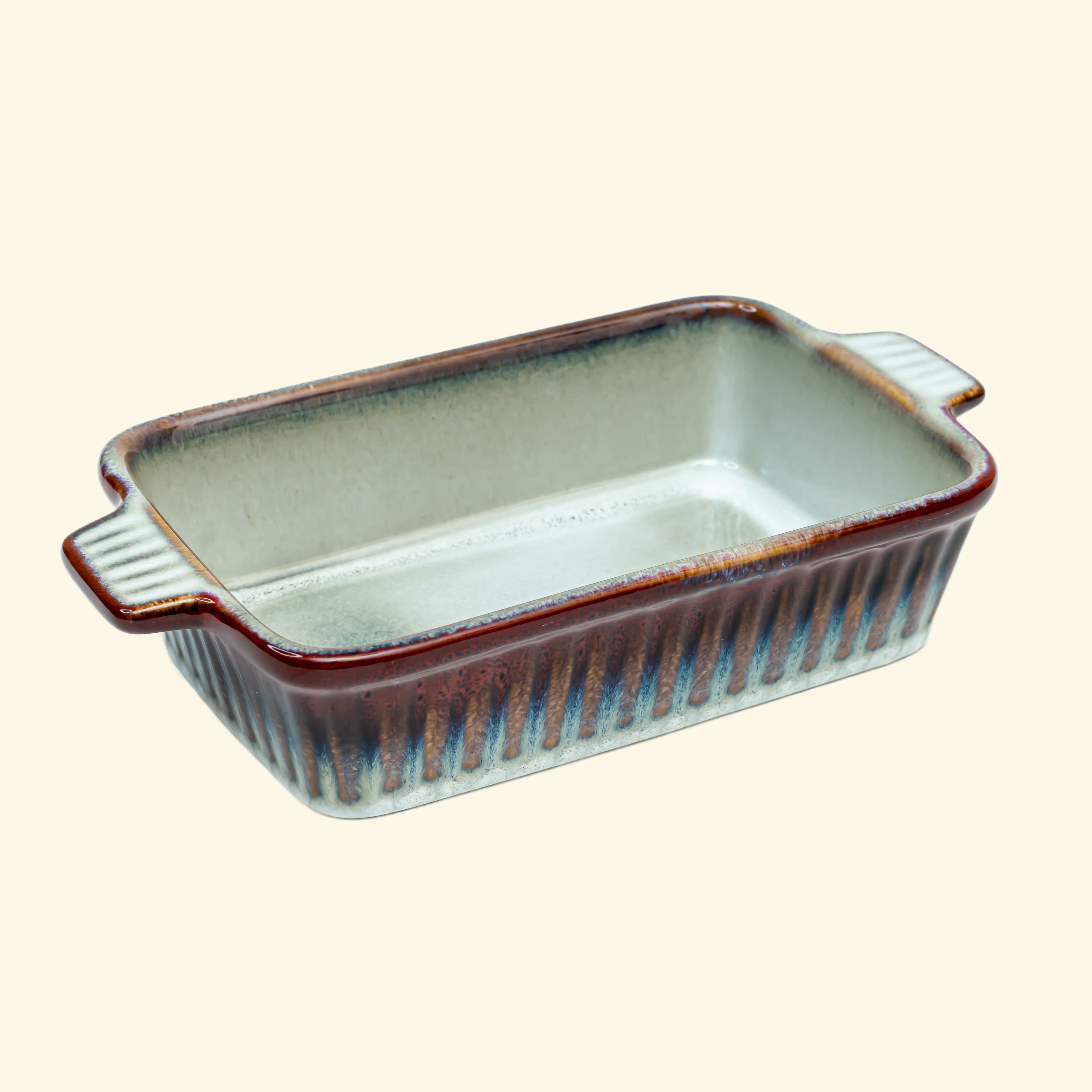 Set of 2 Rectangular ceramic Dish