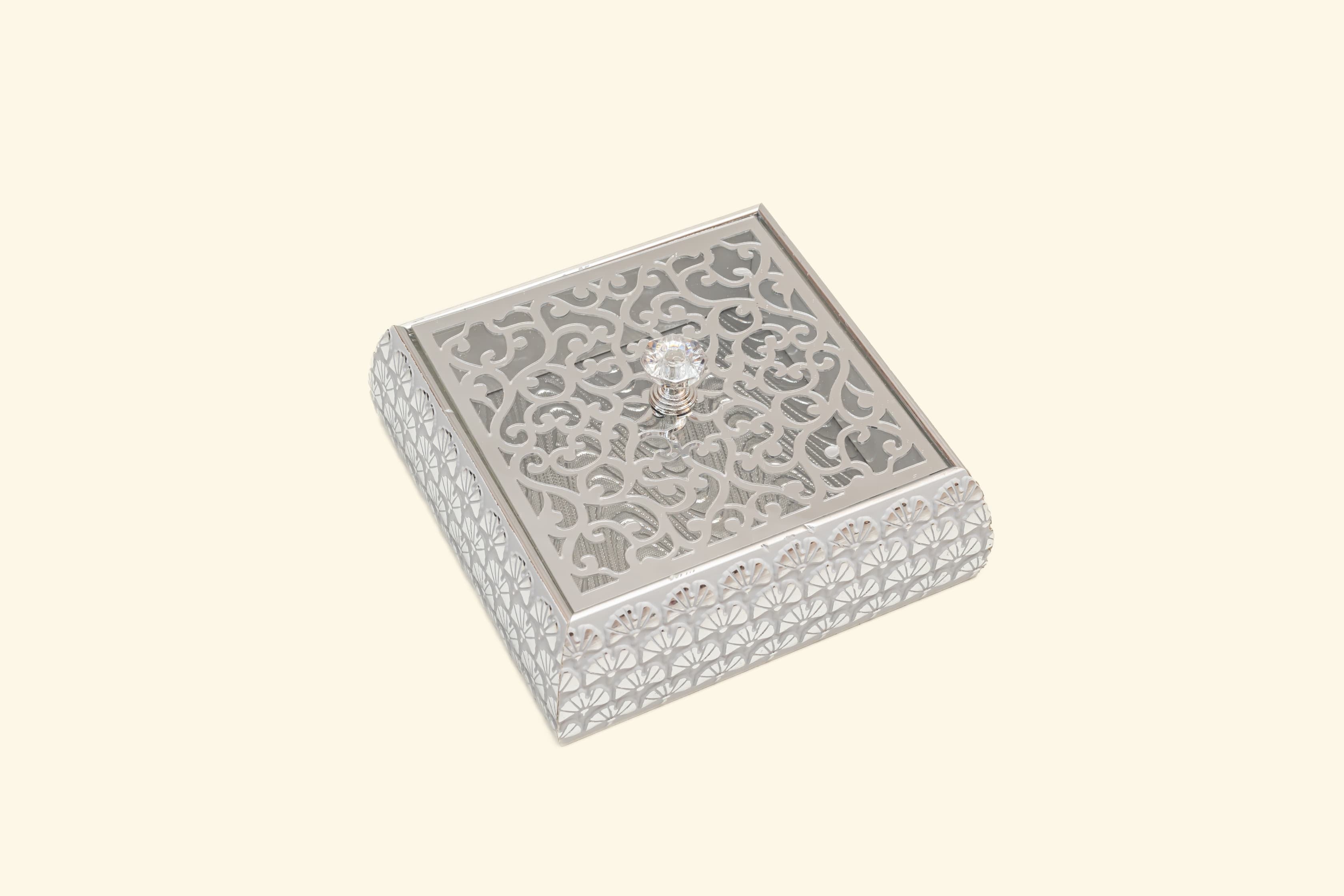Silver Metal Dry fruit tray