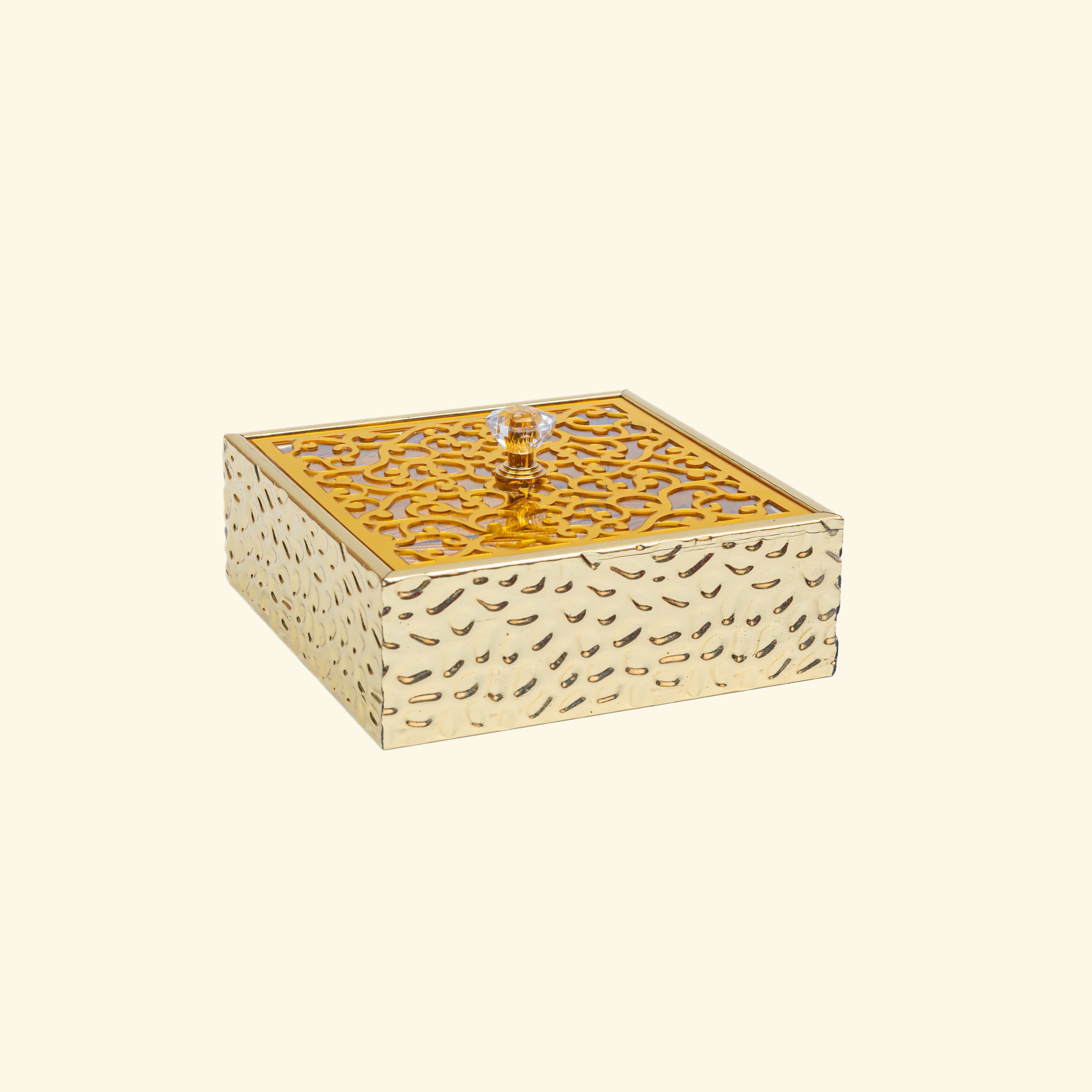 Golden Metal Dry fruit tray