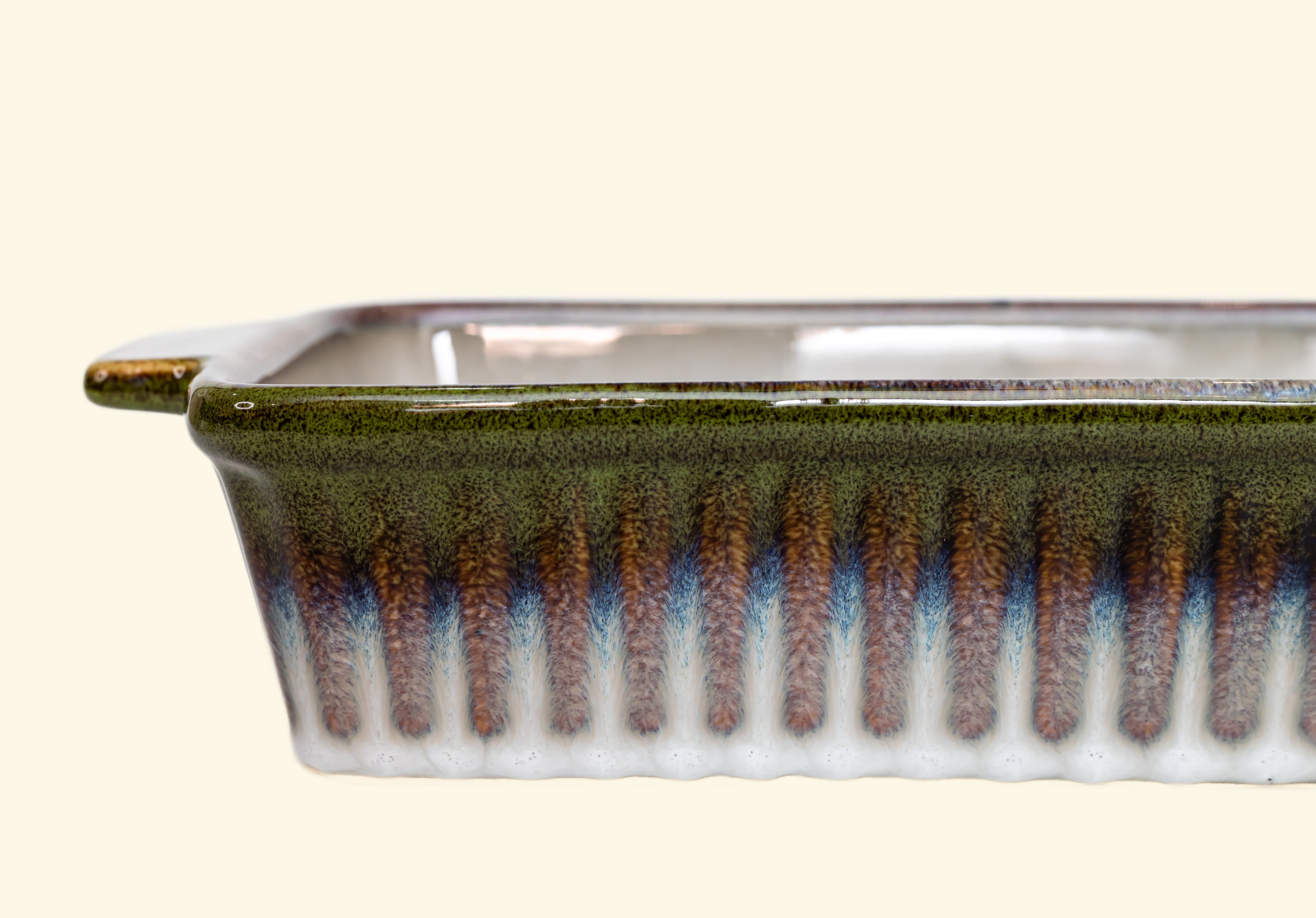 Set of 2 Rectangular ceramic Dish