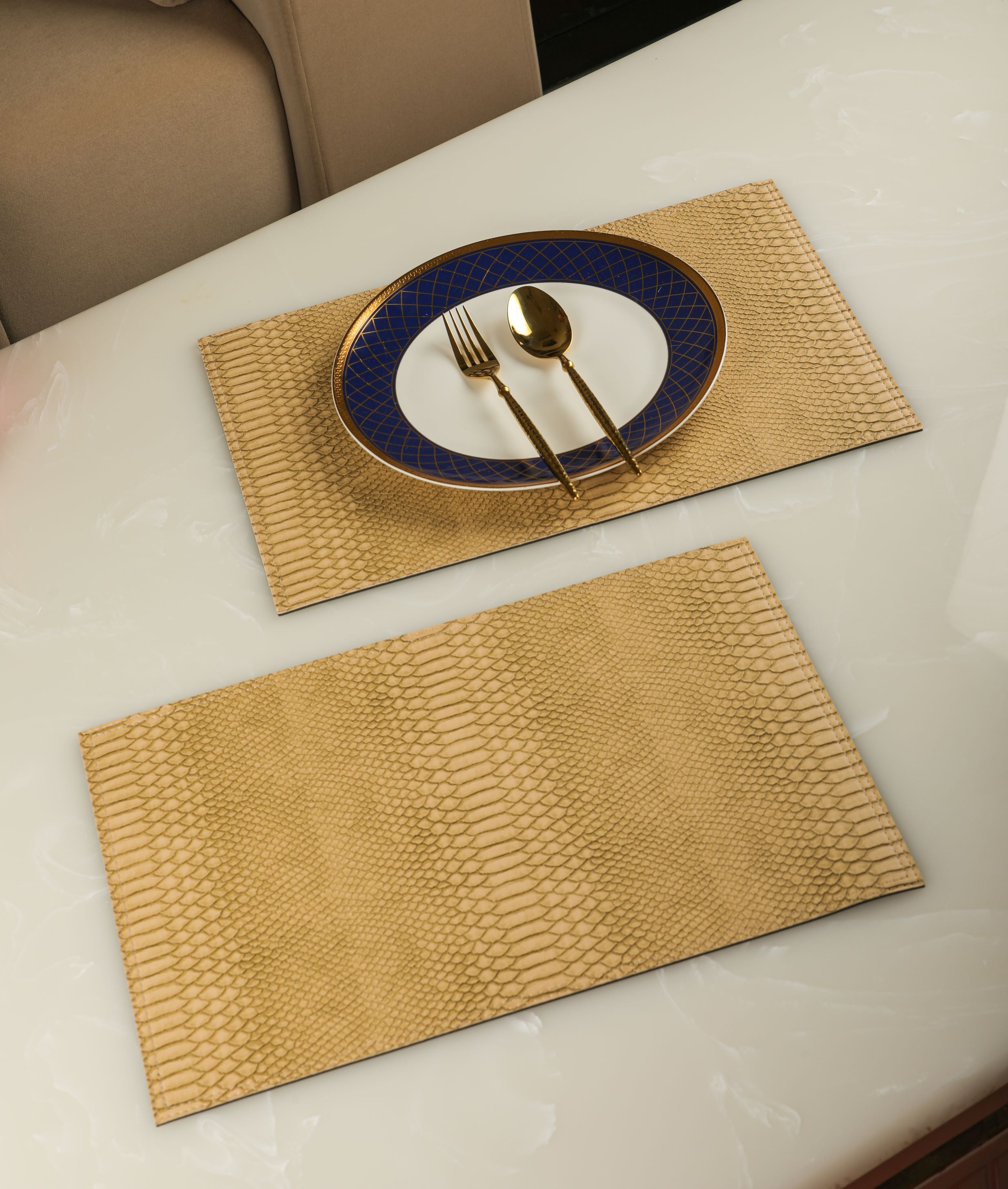 Golden Table Mats (Set Of 6)