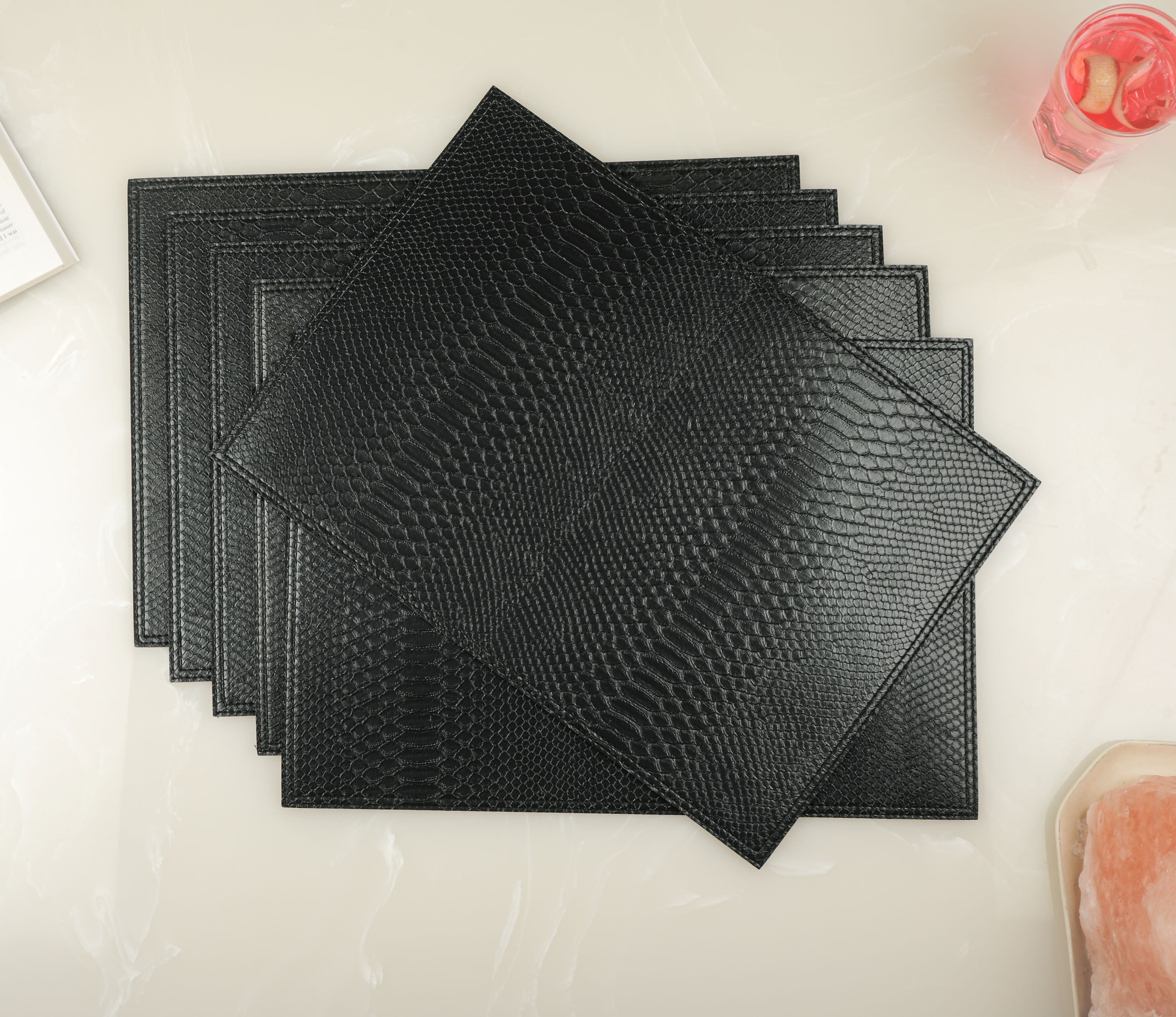 Black Table Mats (Set Of 6)