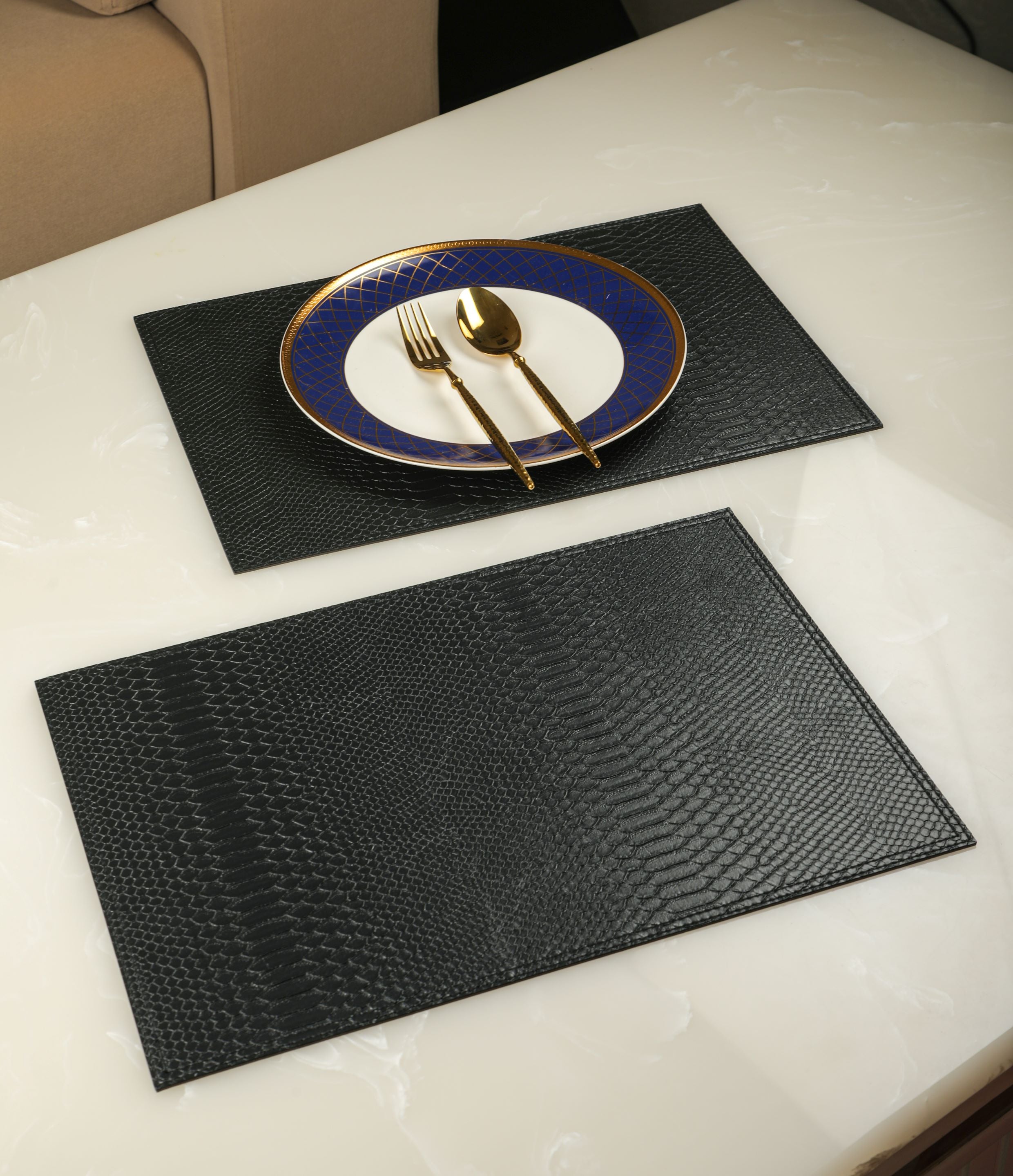 Black Table Mats (Set Of 6)