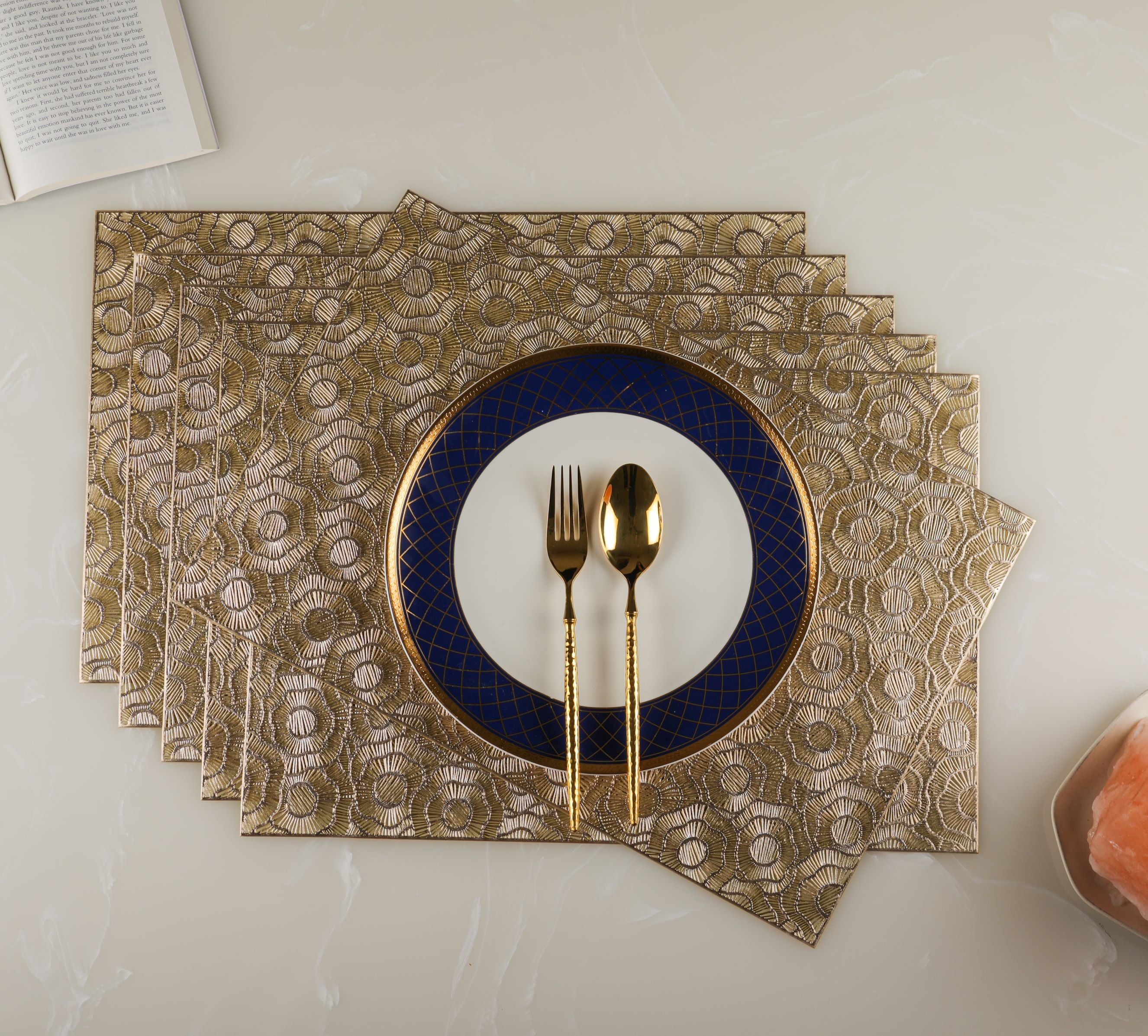 Golden Design Table Mats (Set Of 6)