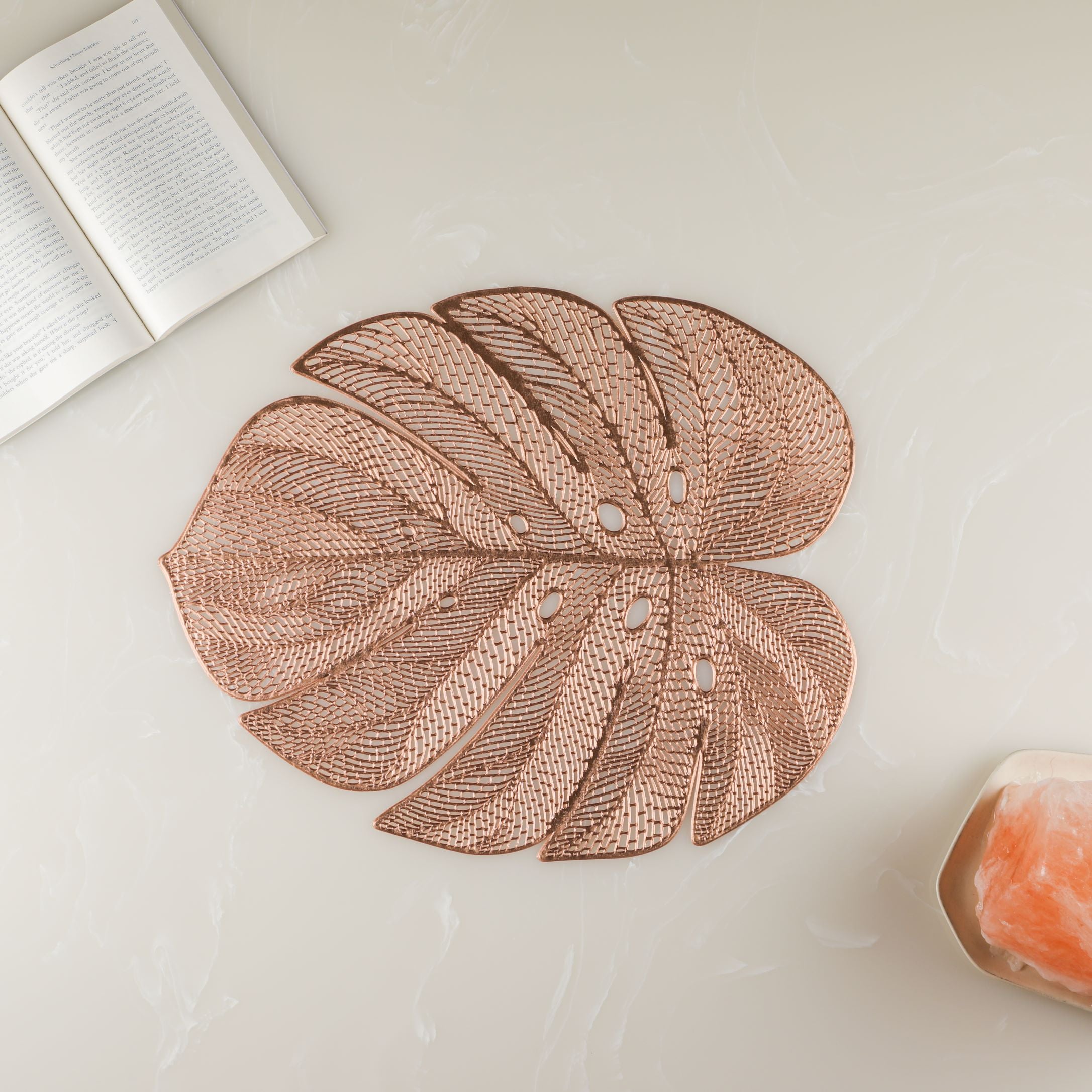 Rose Gold Leaf Table Mats (Set Of 6)