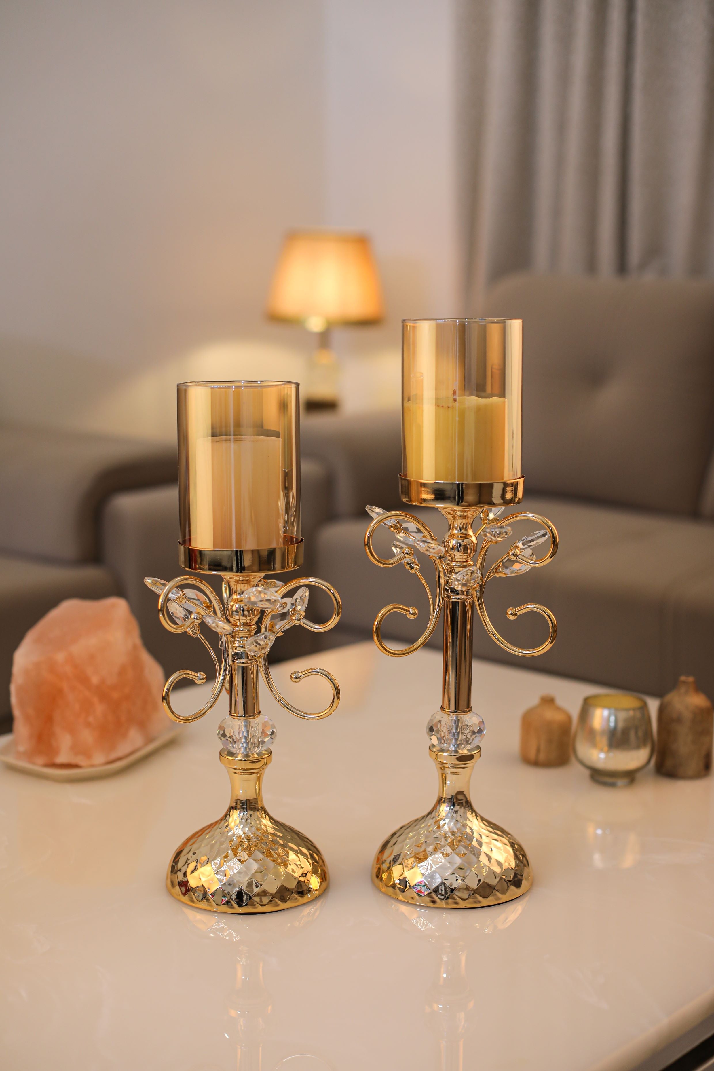 Light Crystal Design Candle Stand