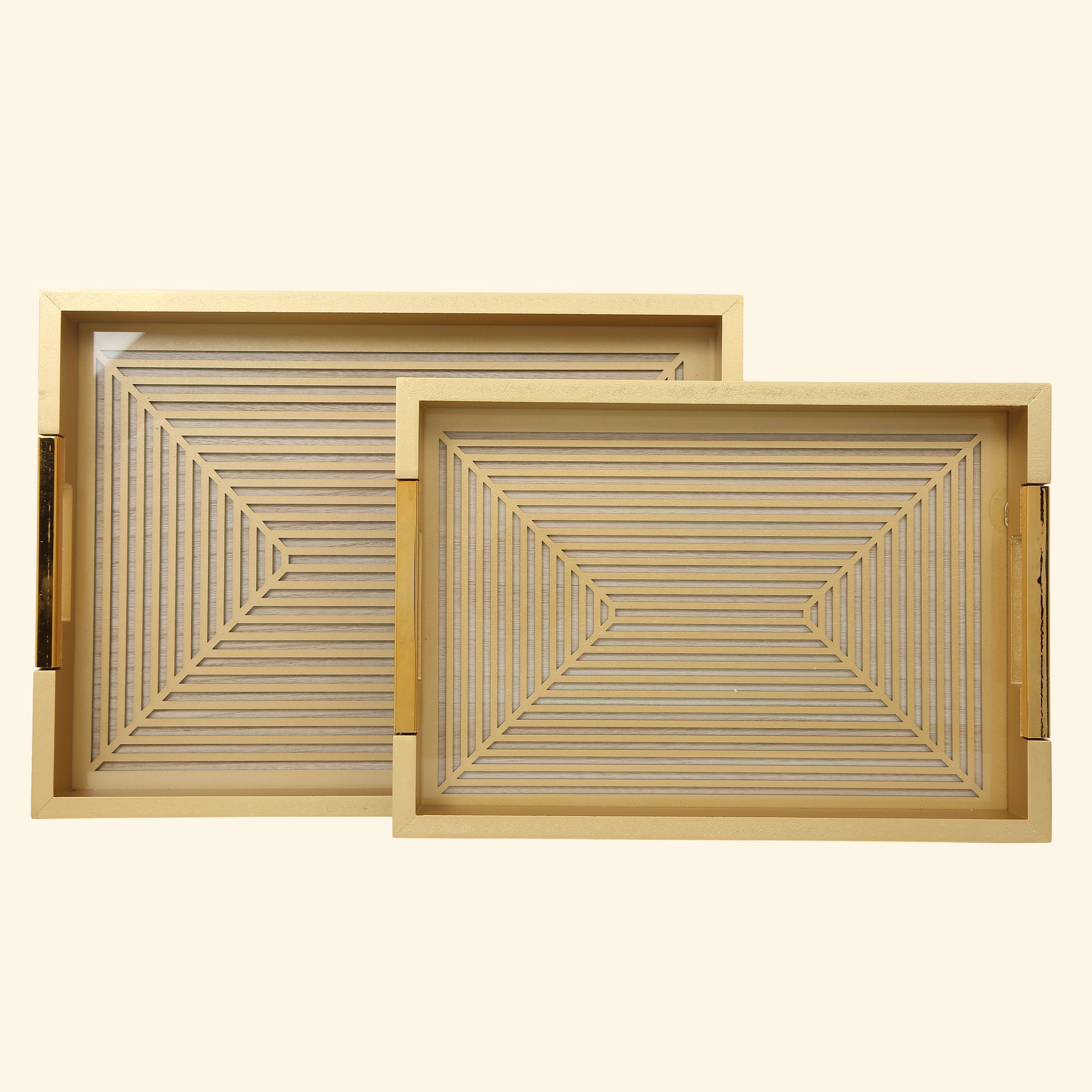 Golden Stripes Detailing Tray (Set Of 2)