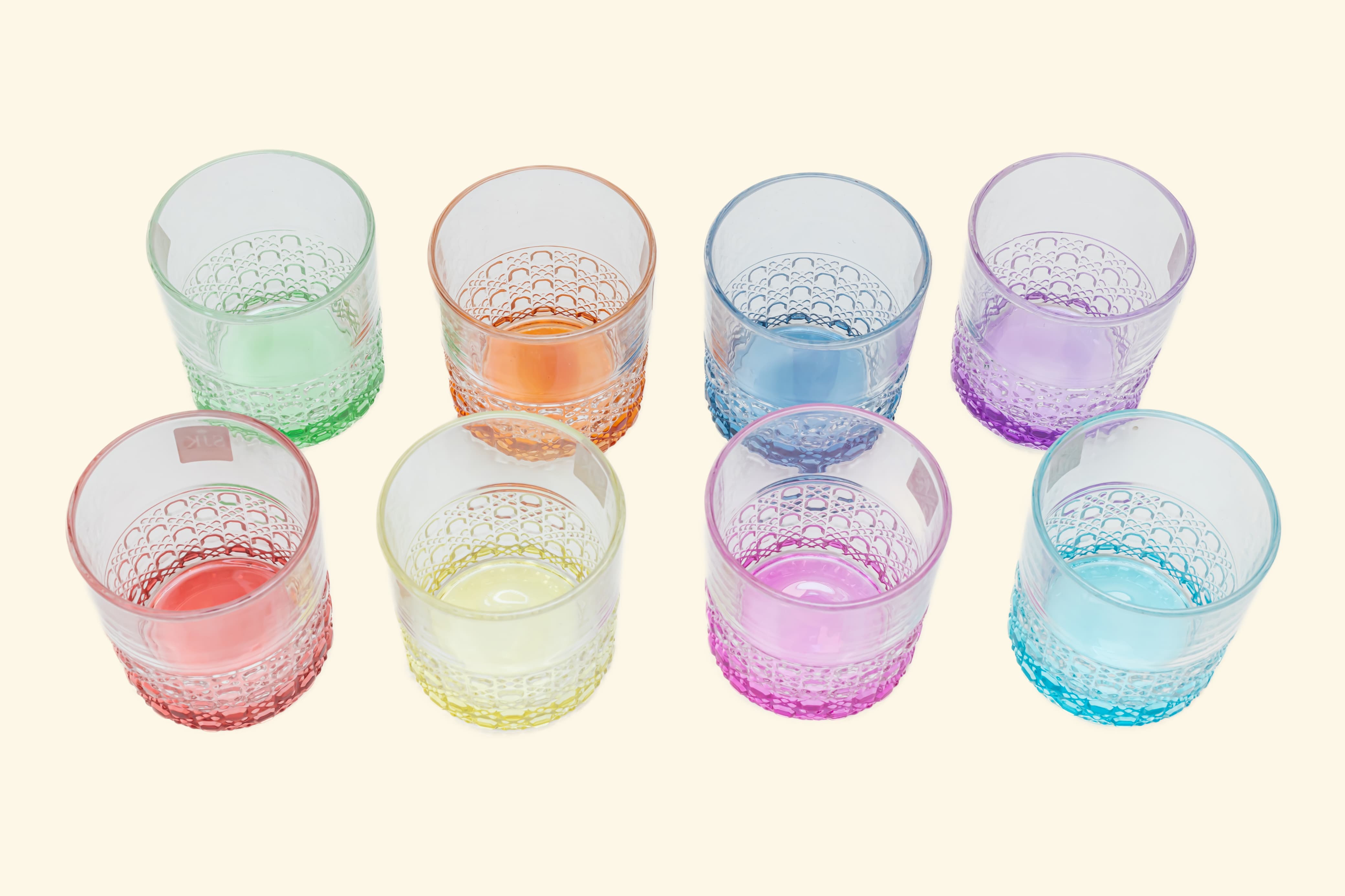 Colored Glass set of 8