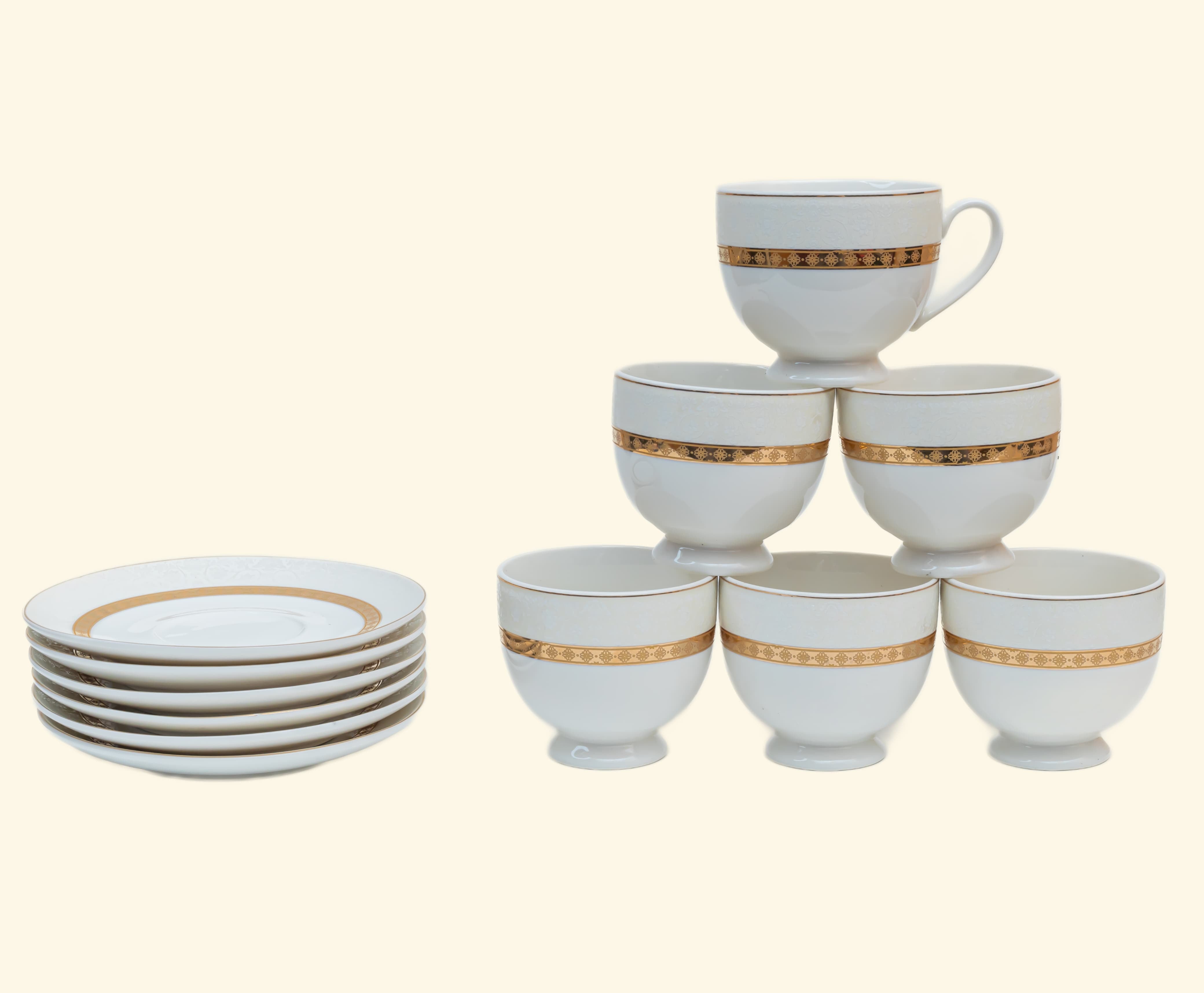 Cup & Saucer Set of ( 6+6)