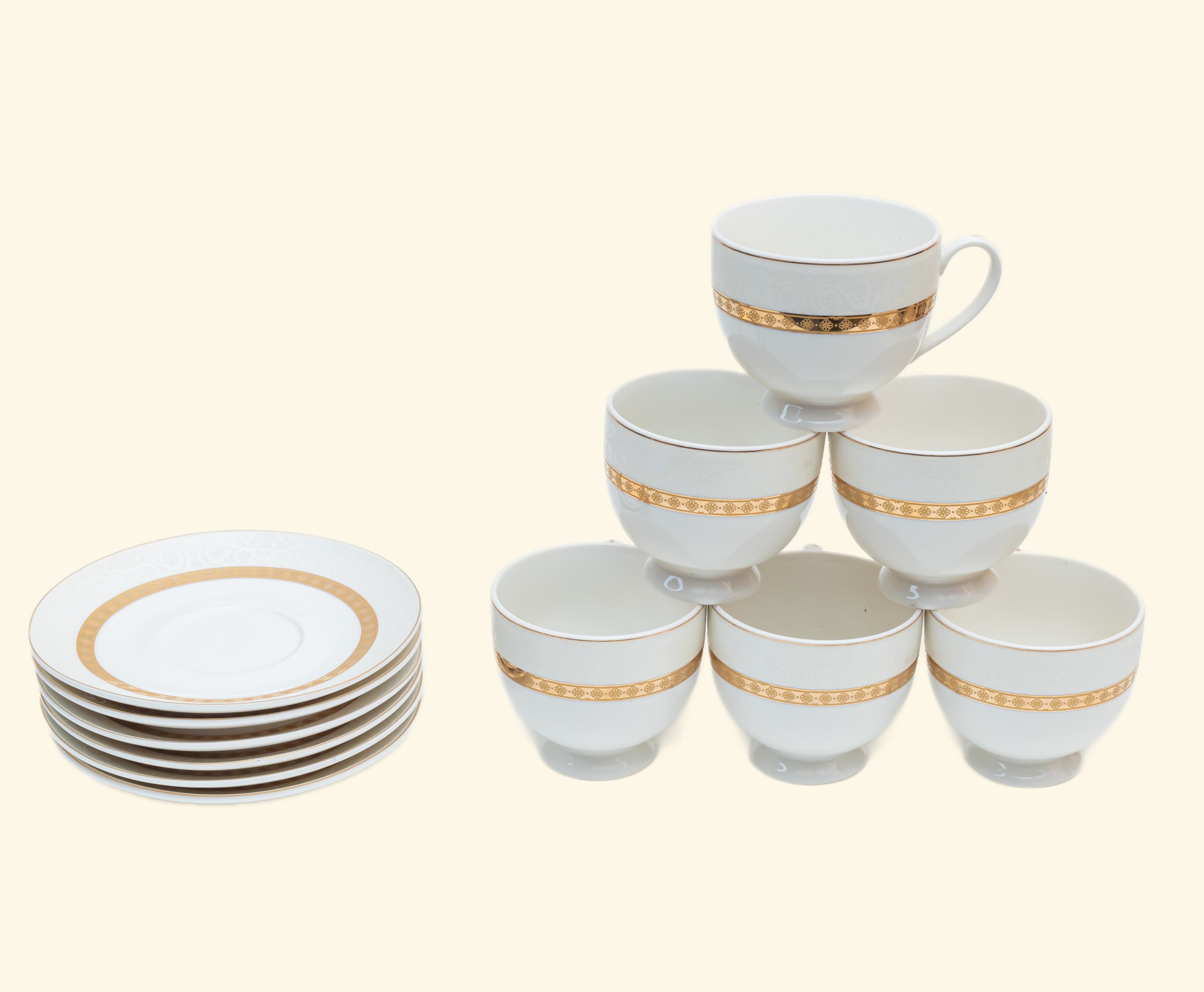 Cup & Saucer Set of ( 6+6)