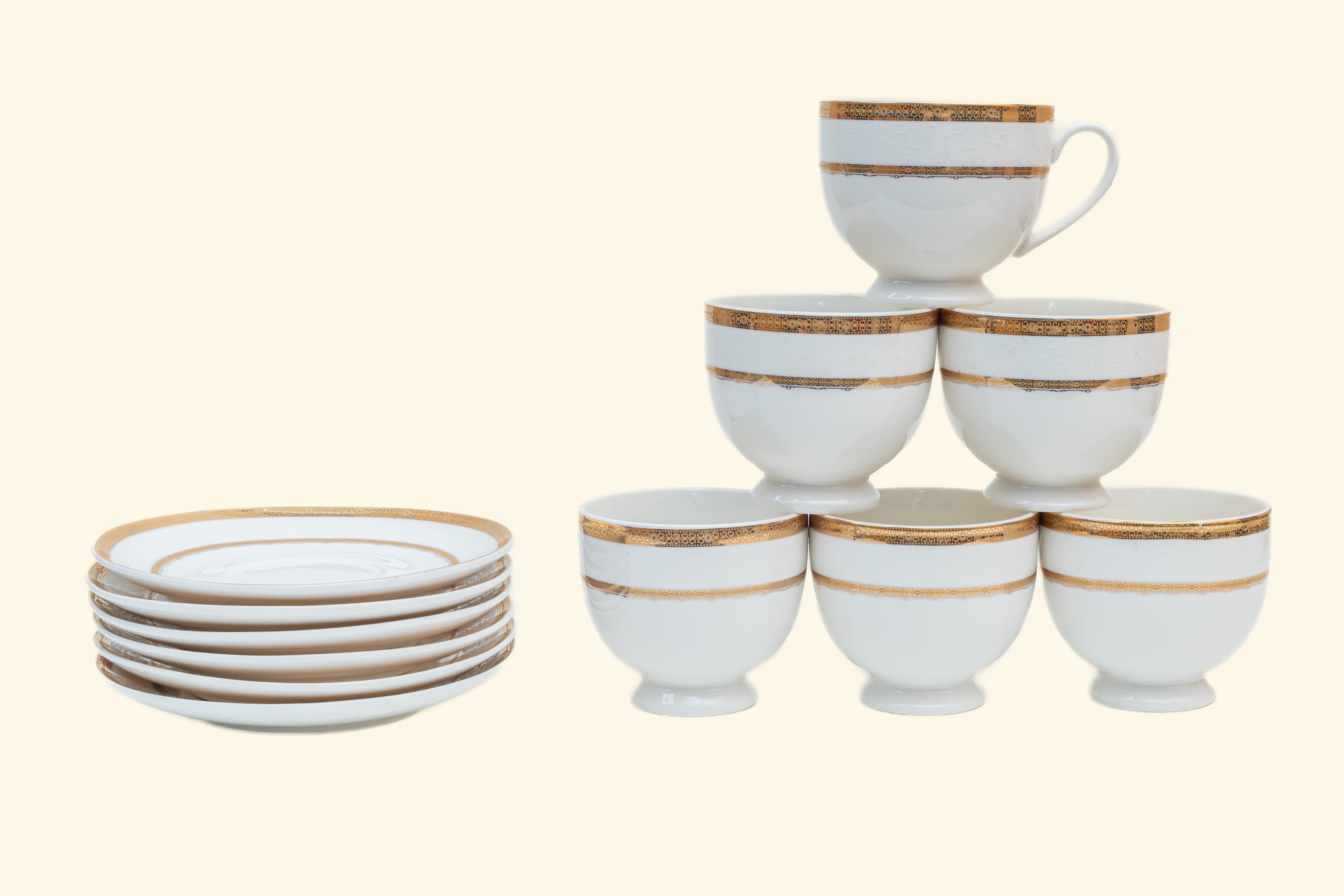 Cup & Saucer Set of ( 6+6)