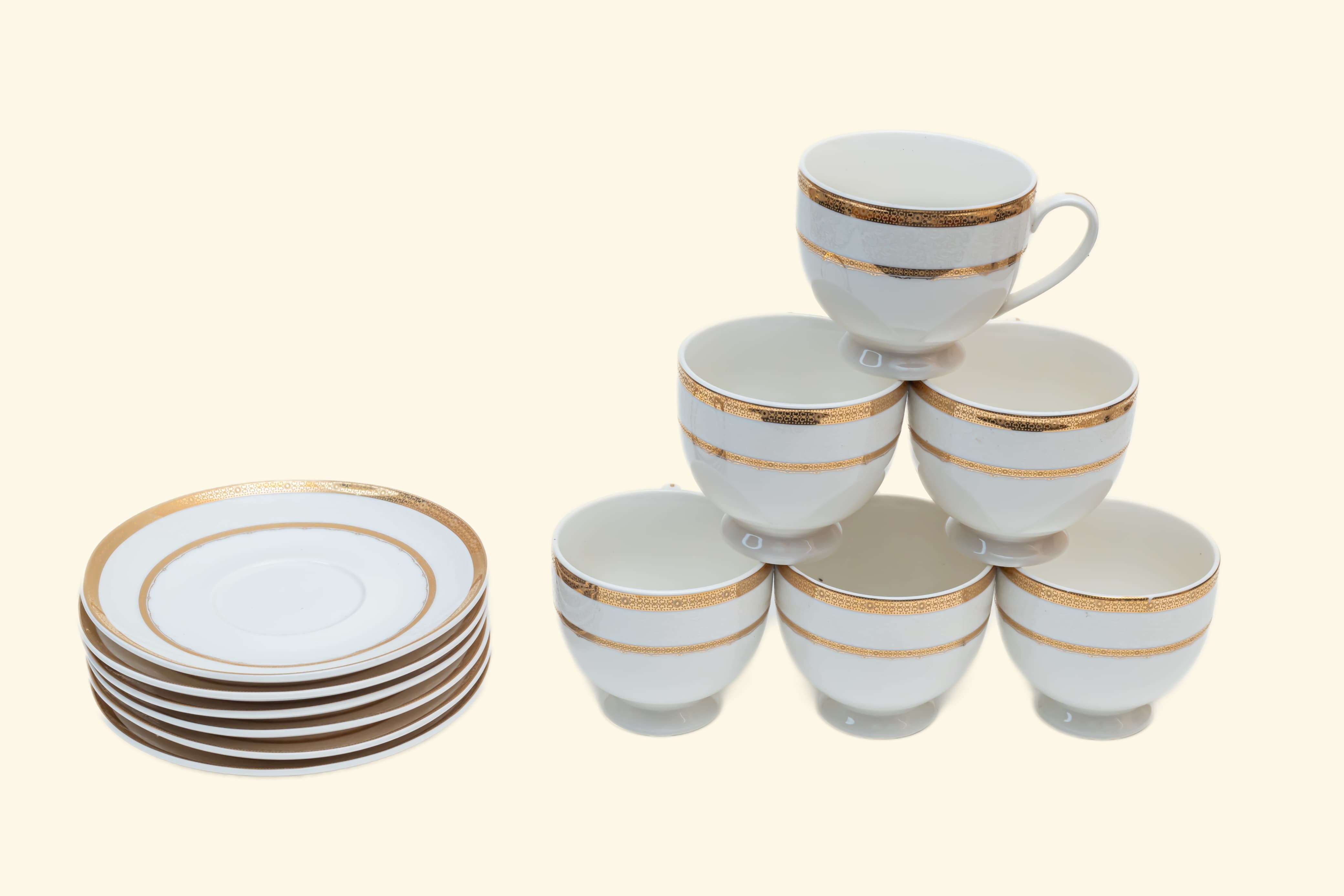 Cup & Saucer Set of ( 6+6)