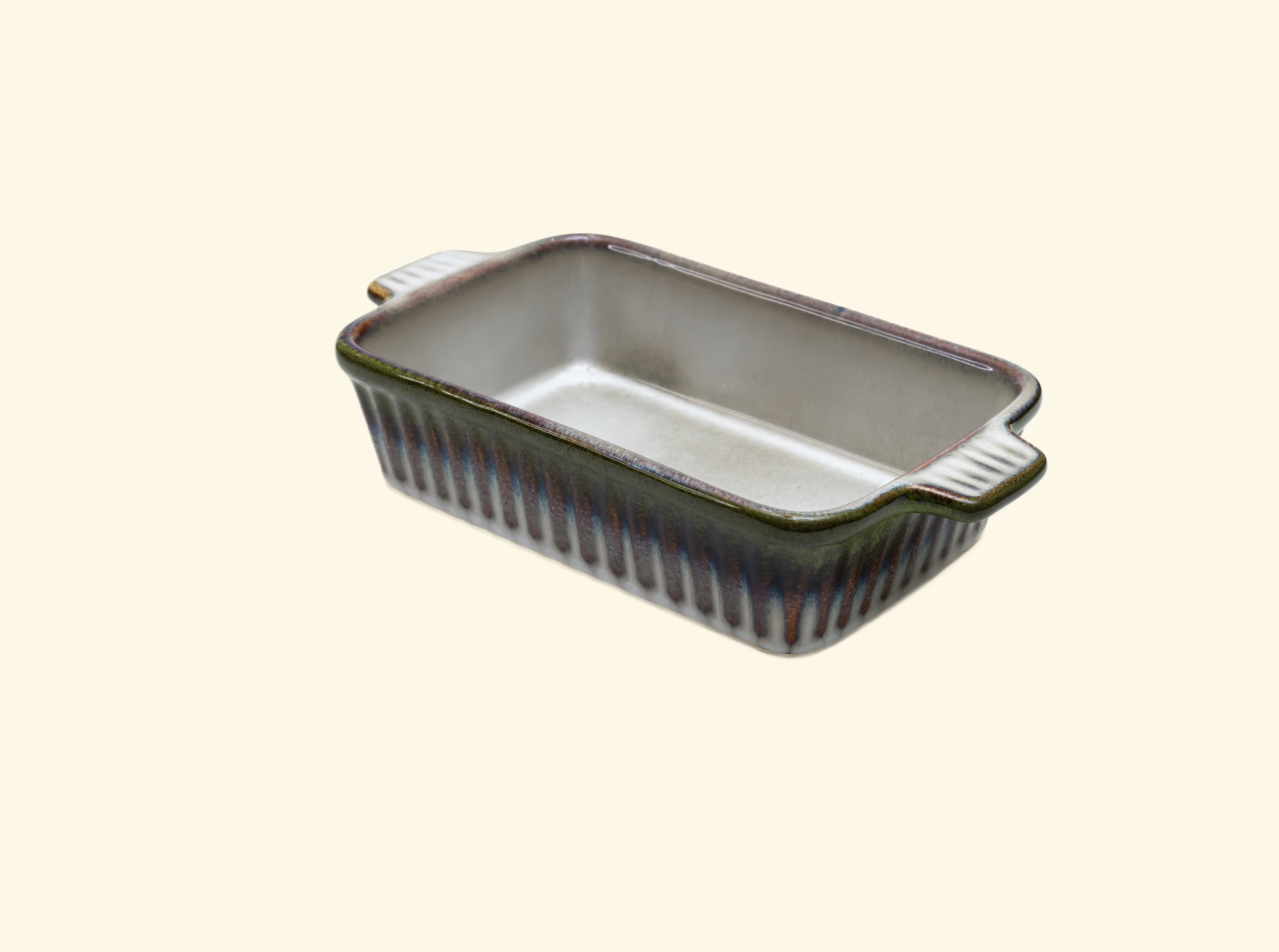 Set of 2 Rectangular ceramic Dish